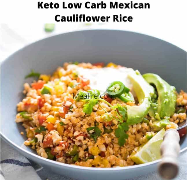 Keto Low Carb Mexican Cauliflower Rice