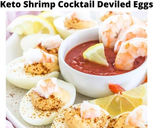 Keto Shrimp Cocktail Deviled Eggs