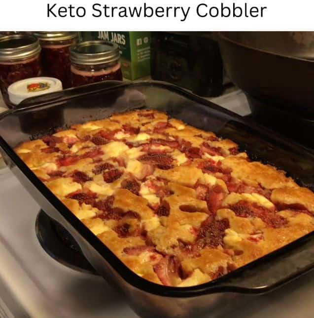 Keto Strawberry Cobbler