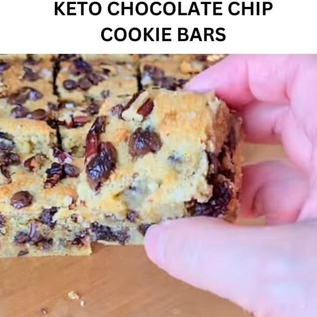 Keto Chocolate Chip Cookie Bars