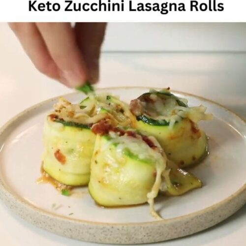 Keto Zucchini Lasagna Roll Ups