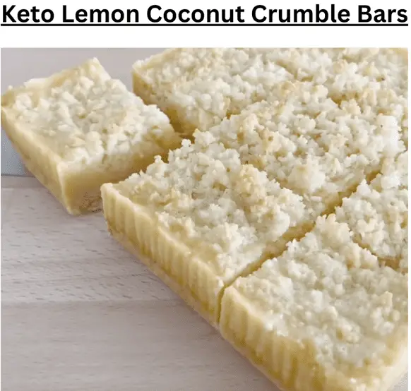 Keto Coconut Lemon Crumble Bars