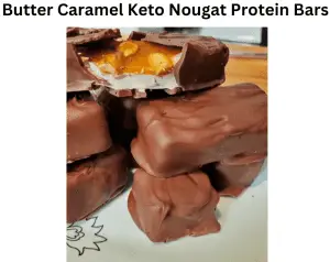 Butter Caramel Keto Nougat Protein Bars