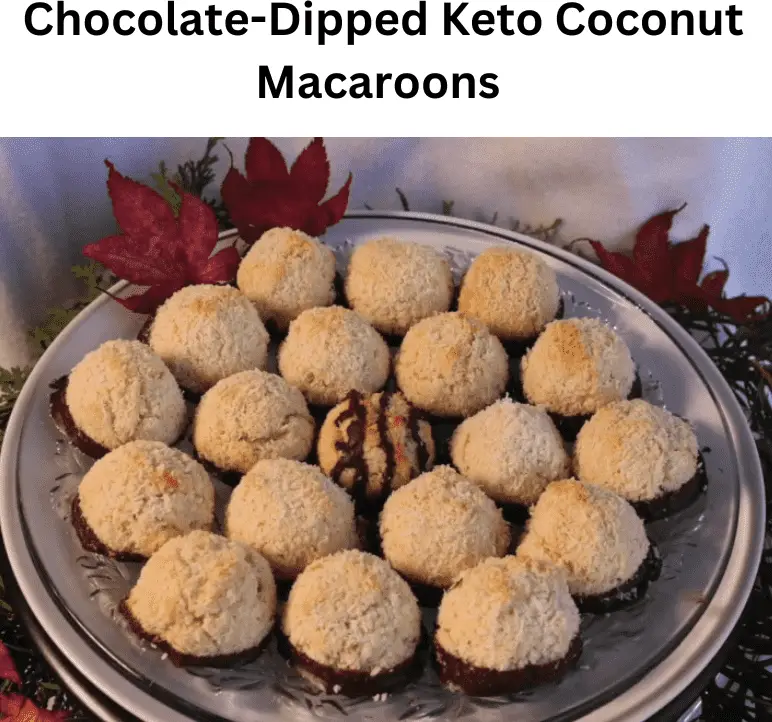 Chocolate-Dipped Keto Coconut Macaroons