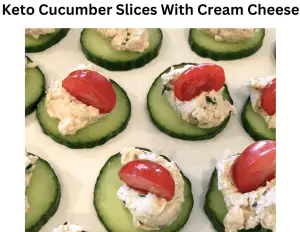 Keto Cucumber Slices With Cream Cheese