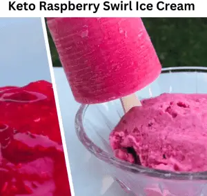 Keto Raspberry Swirl Icecream