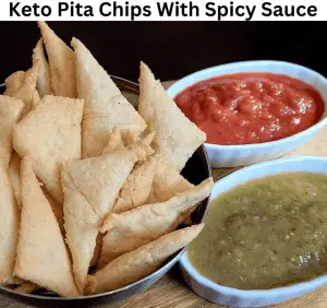 Keto Pita Chips With Spicy Sauce