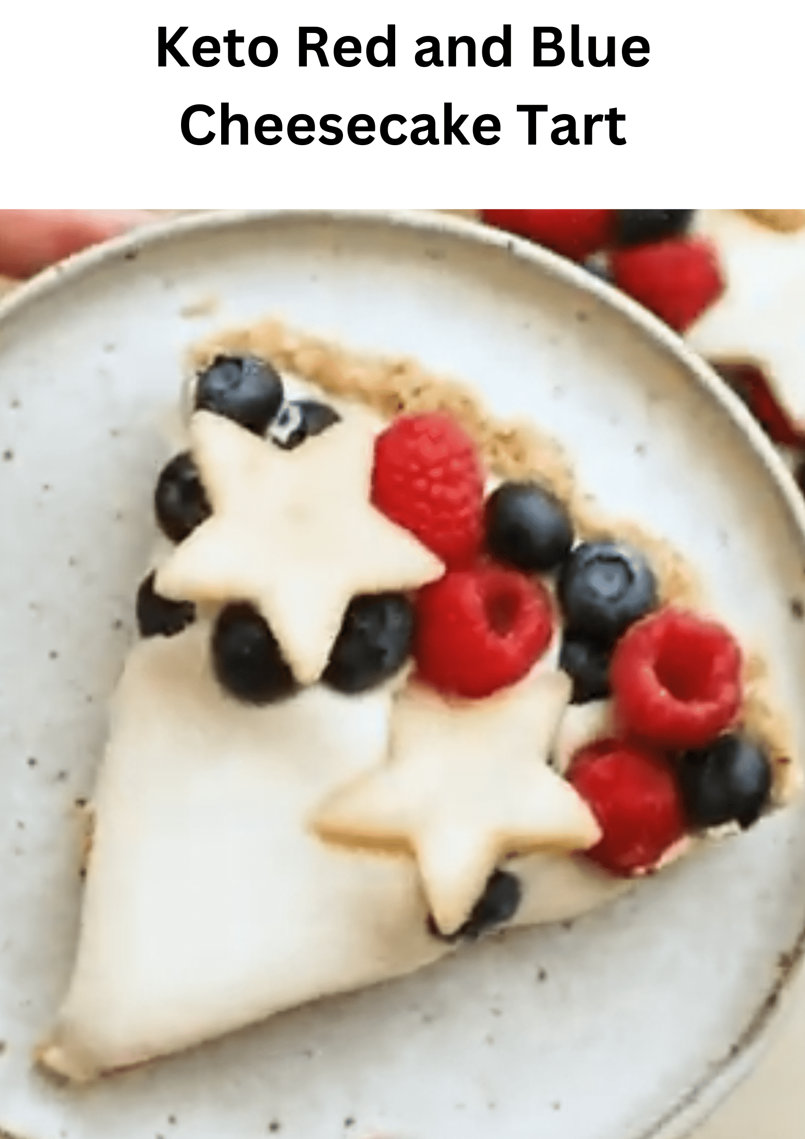 Keto Red and Blue Cheesecake Tart