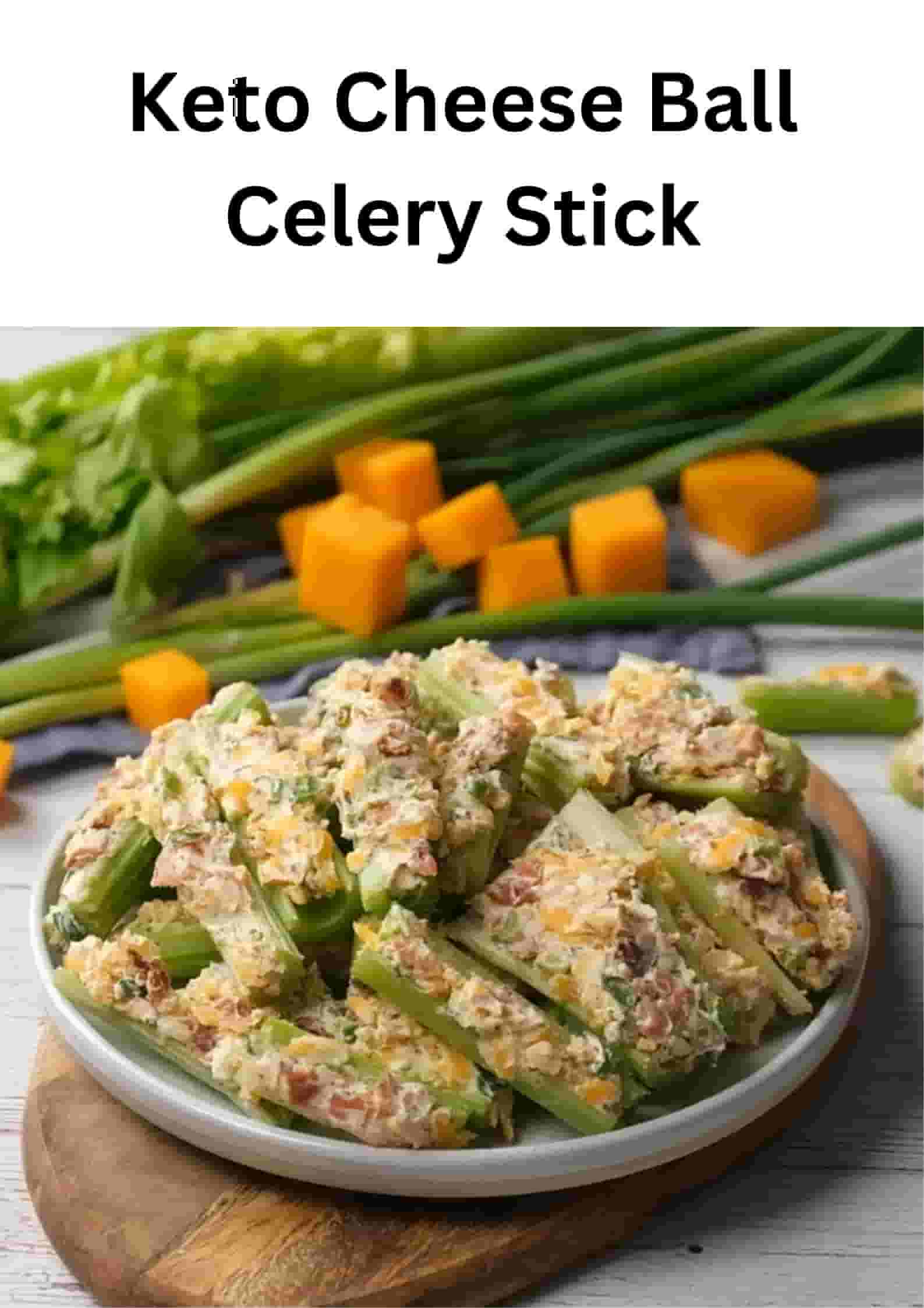 Keto Cheese Ball Celery Stick