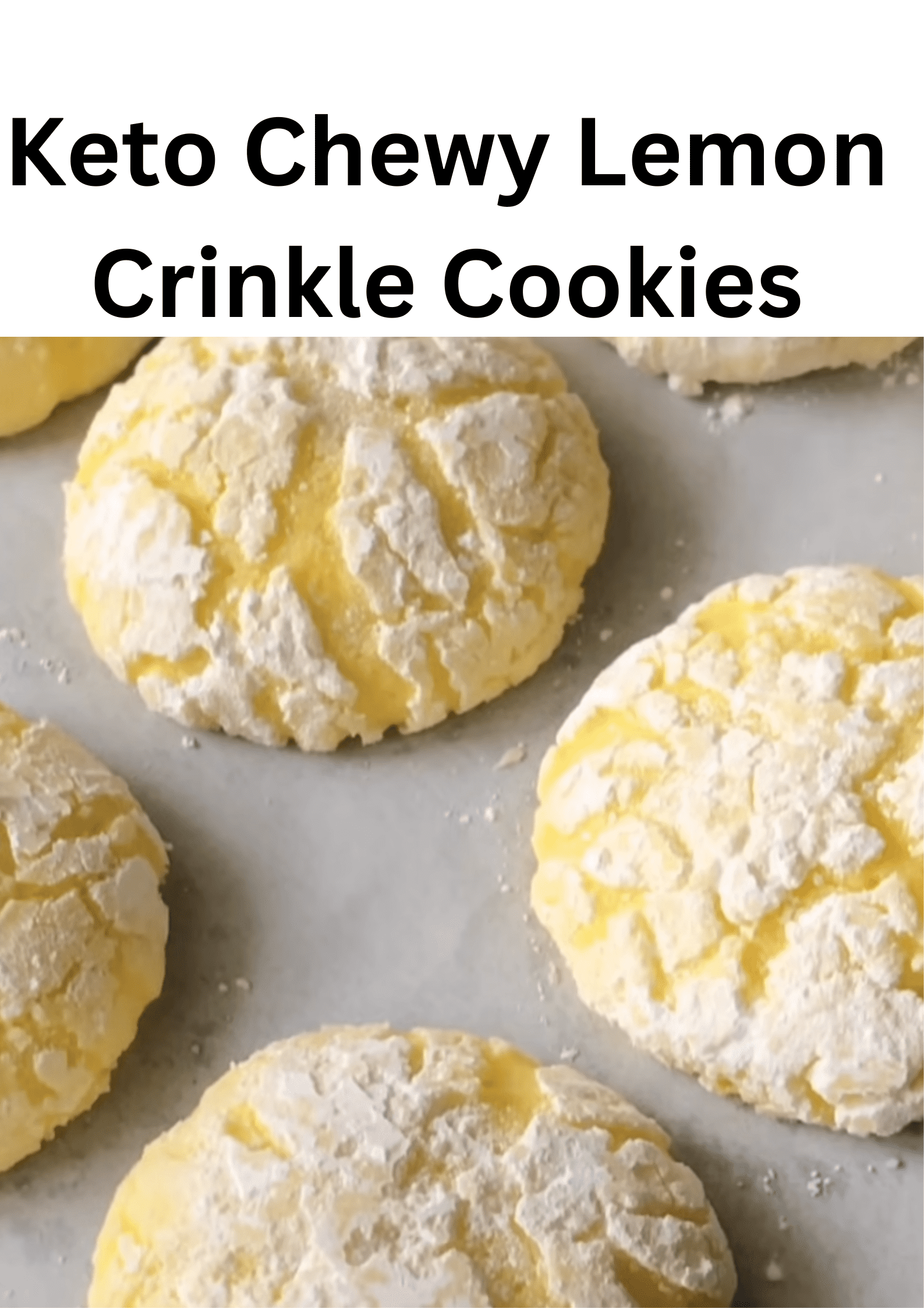 Keto Chewy Lemon Crinkle Cookies