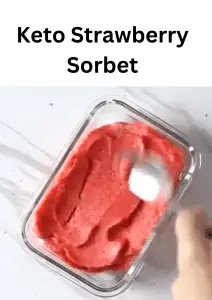 Keto Strawberry Sorbet