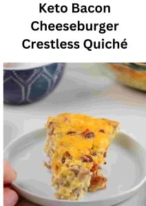 Keto Bacon Cheeseburger Crestless Quiché