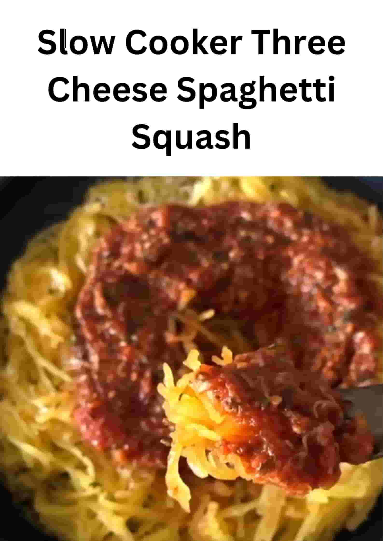 Slow Cooker Three Cheese Spaghetti Squash