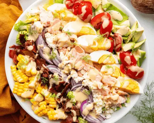 Keto Salmon Cobb Salad