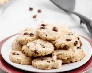 Keto White Chocolate Cranberry Cookies