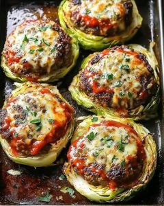 Oven-Baked Cabbage Burger